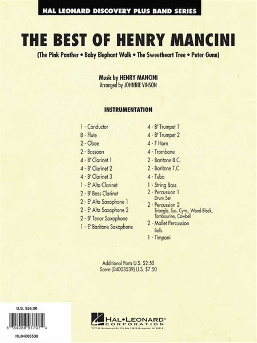 The Best of Henry Mancini Concert Band scores gallery preview page 7
