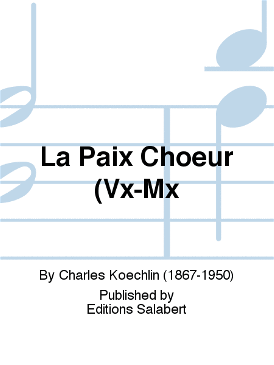 La Paix Choeur (Vx-Mx A Cappella scores gallery preview page 1