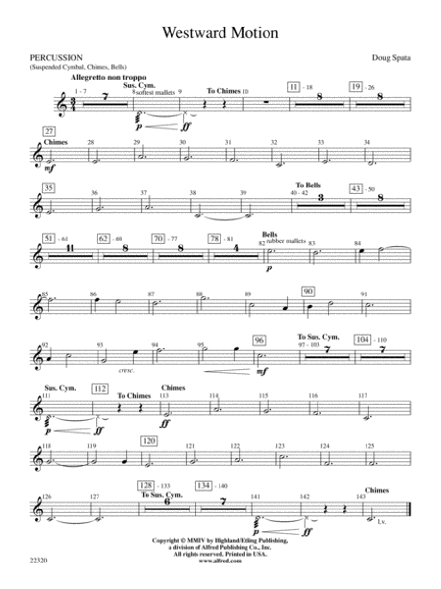 Westward Motion: 1st Percussion String Orchestra scores gallery preview page 1