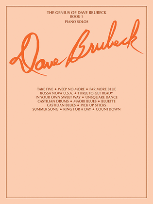Book cover for The Genius of Dave Brubeck, Book 1