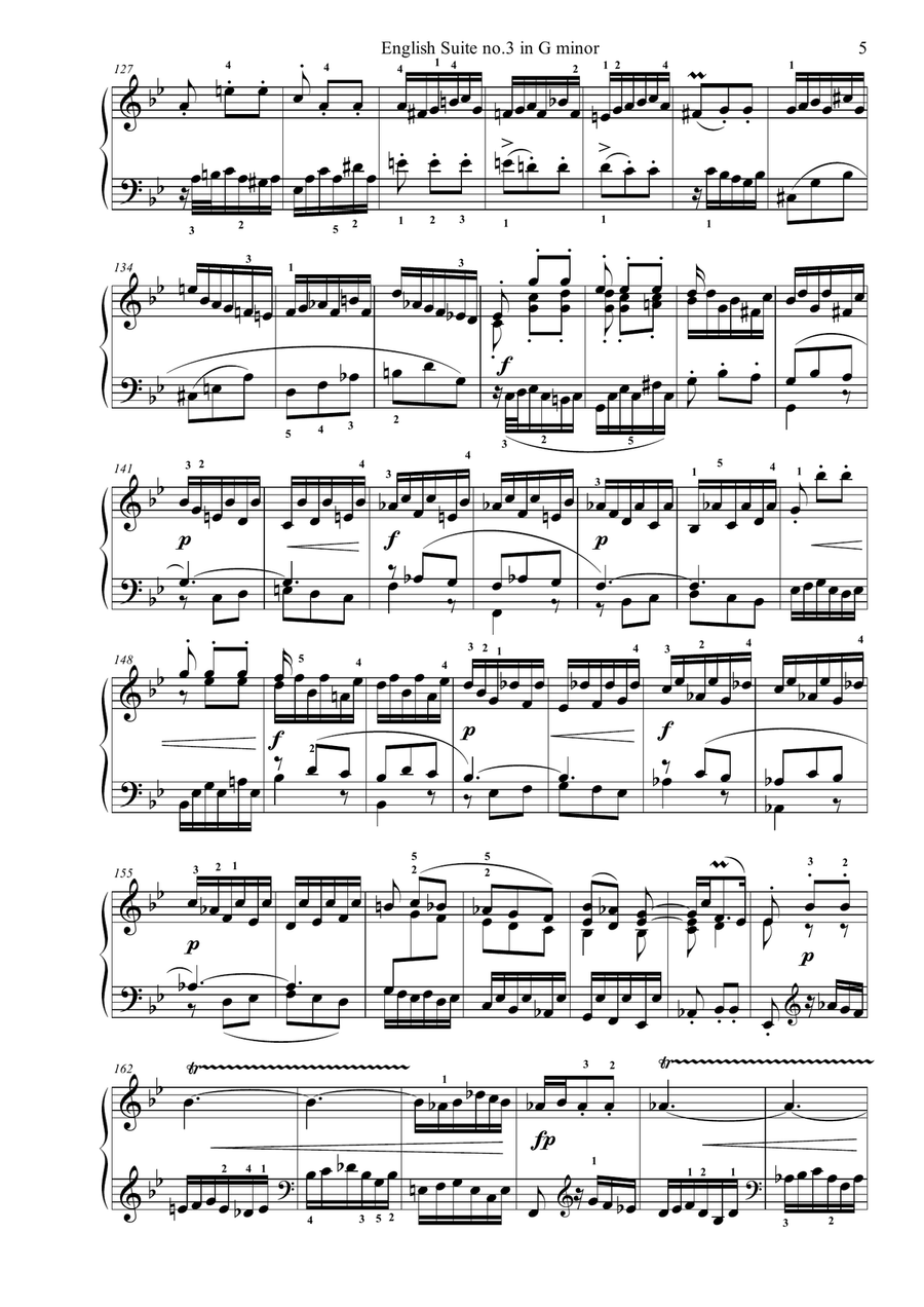English Suite No.3 English Suite No.3 Piano Solo scores gallery preview page 5