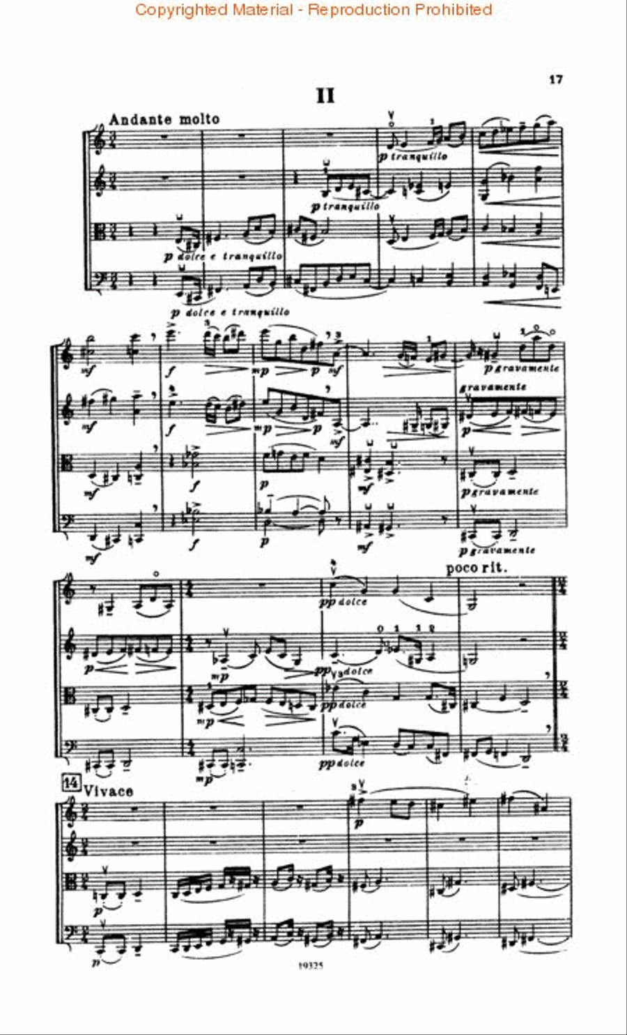 String Quartet No. 1, Op. 50 String Quartet scores gallery preview page 3
