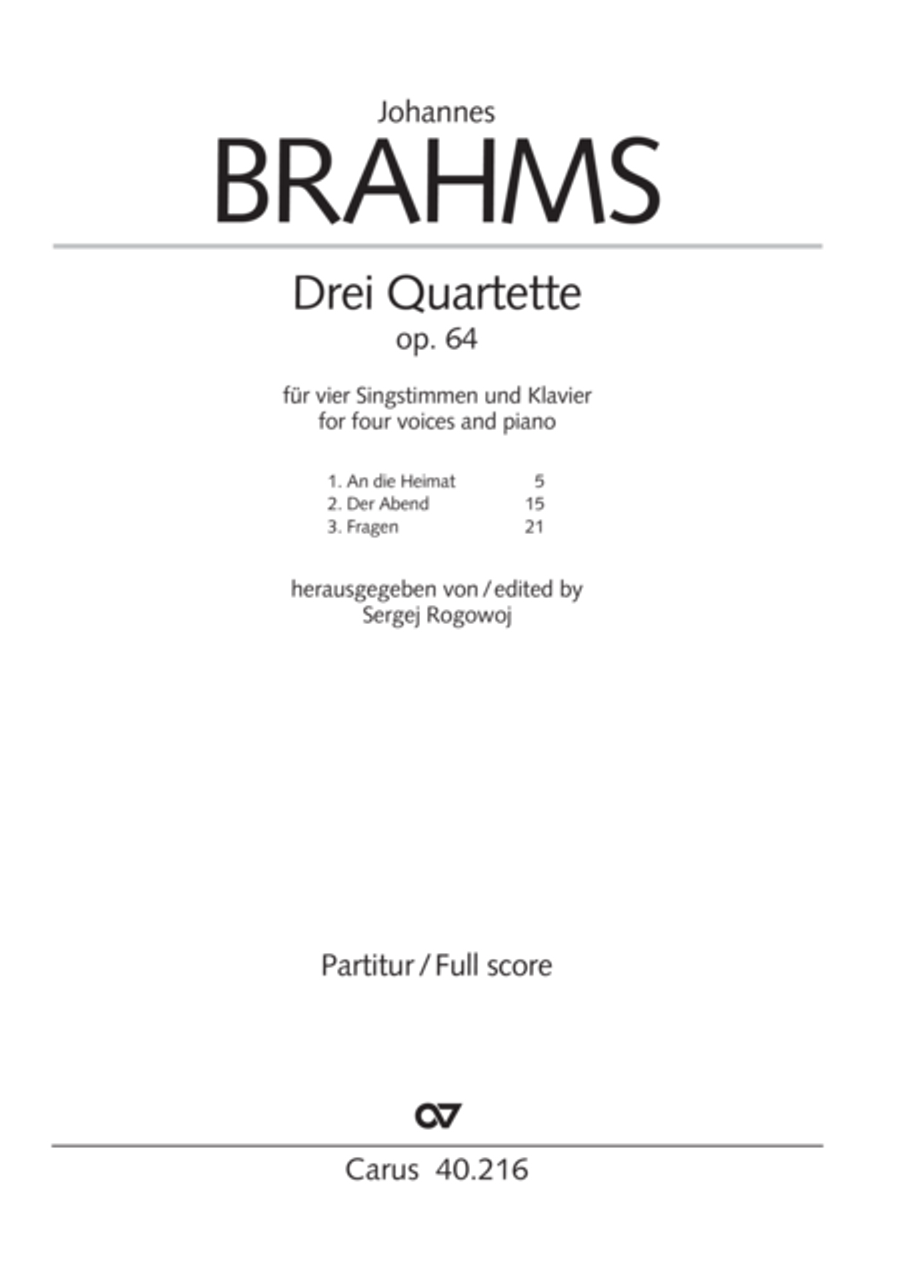 Drei Quartette op. 64