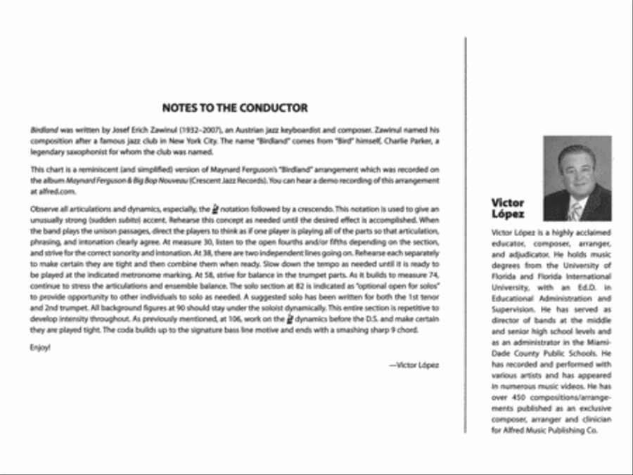 Birdland Birdland Jazz Ensemble scores gallery preview page 21