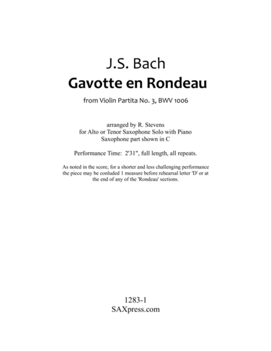 Gavotte en Rondeau Chamber Music scores gallery preview page 3