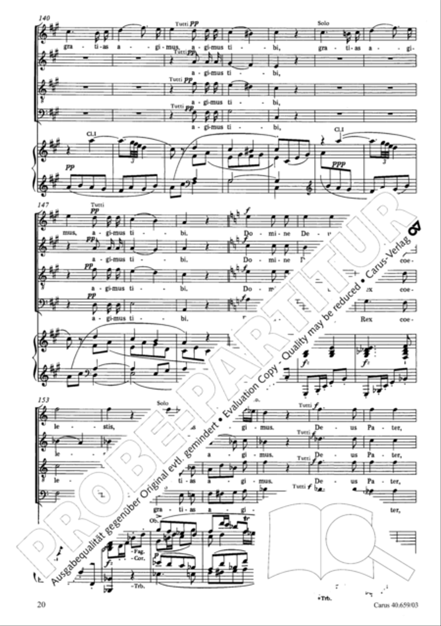Mass in A flat major (Messe in As) 4-Part scores gallery preview page 21