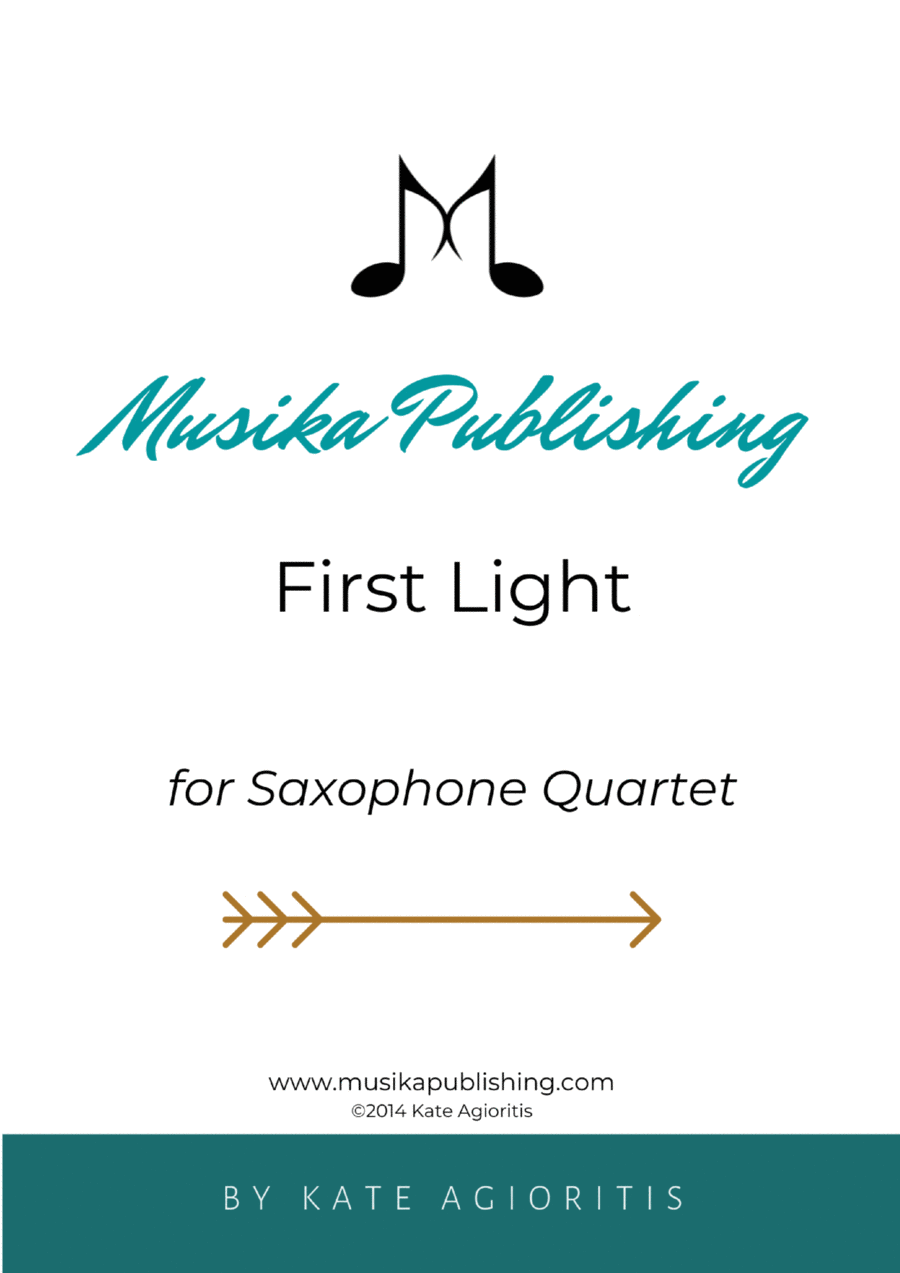 First Light - for Saxophone Quartet Saxophone Quartet scores gallery preview page 1