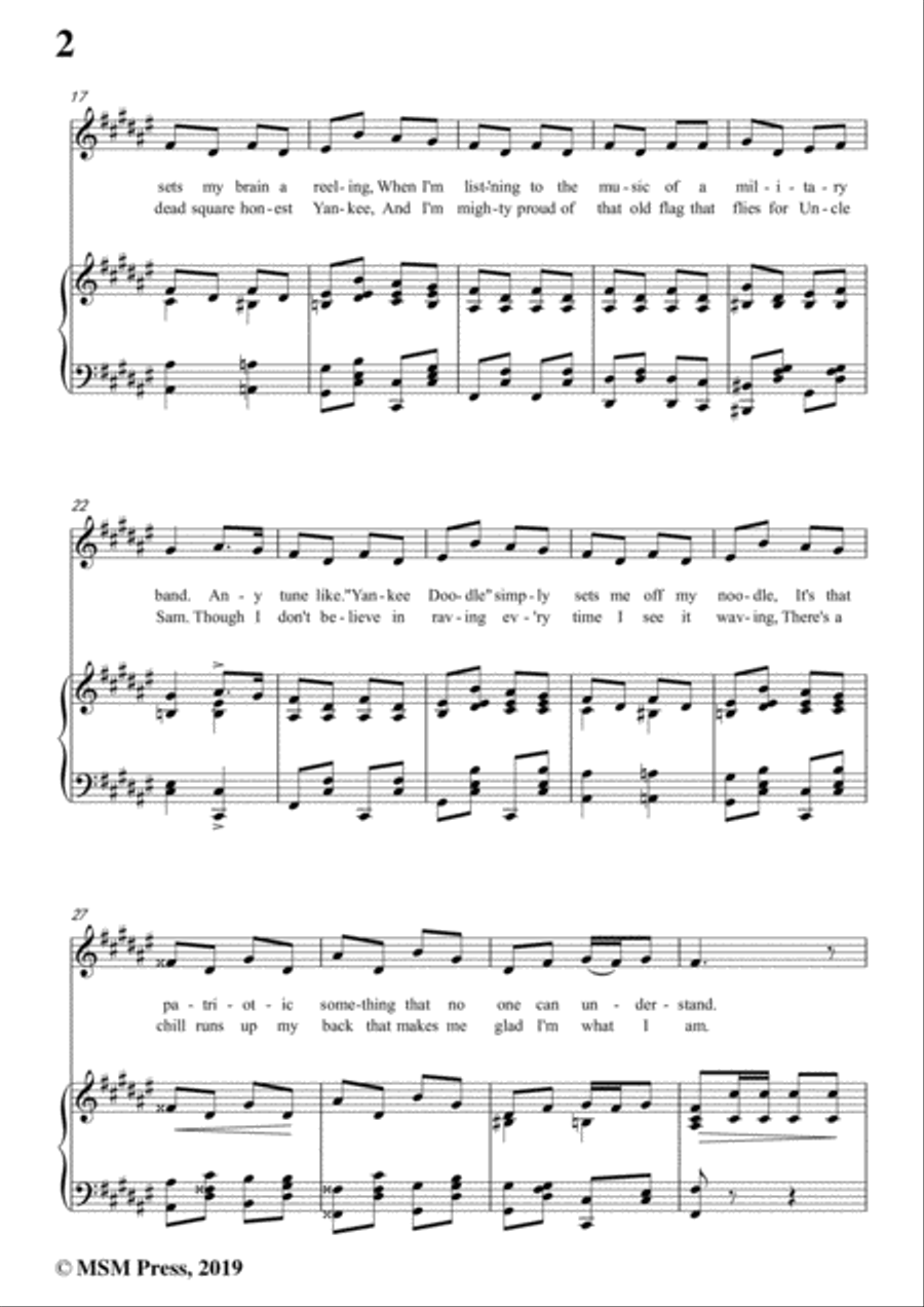 George M. Cohan-You're A Grand Old Rag,in F sharp Major,for Voice&Piano Voice scores gallery preview page 4