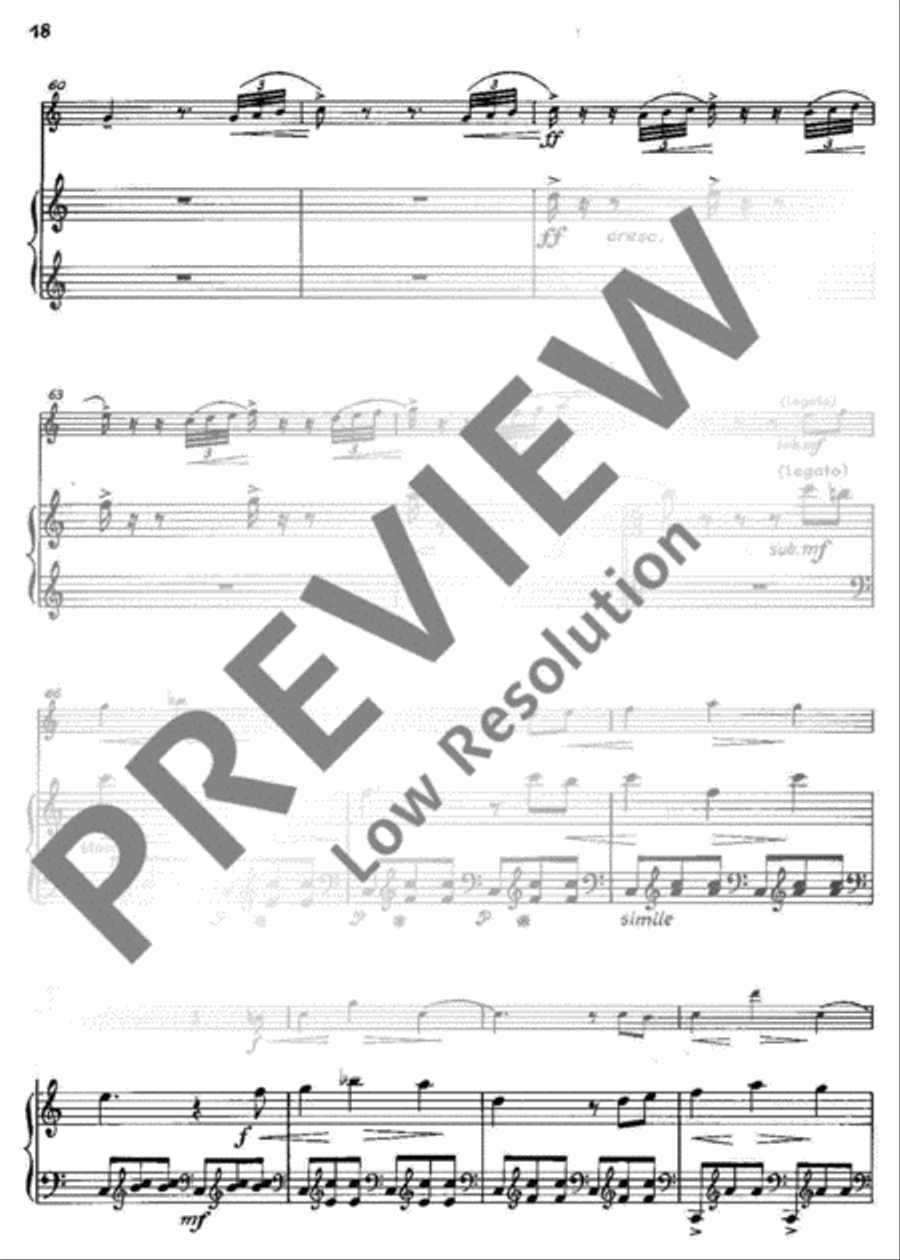 Three Pictures from Childhood Flute Solo scores gallery preview page 19