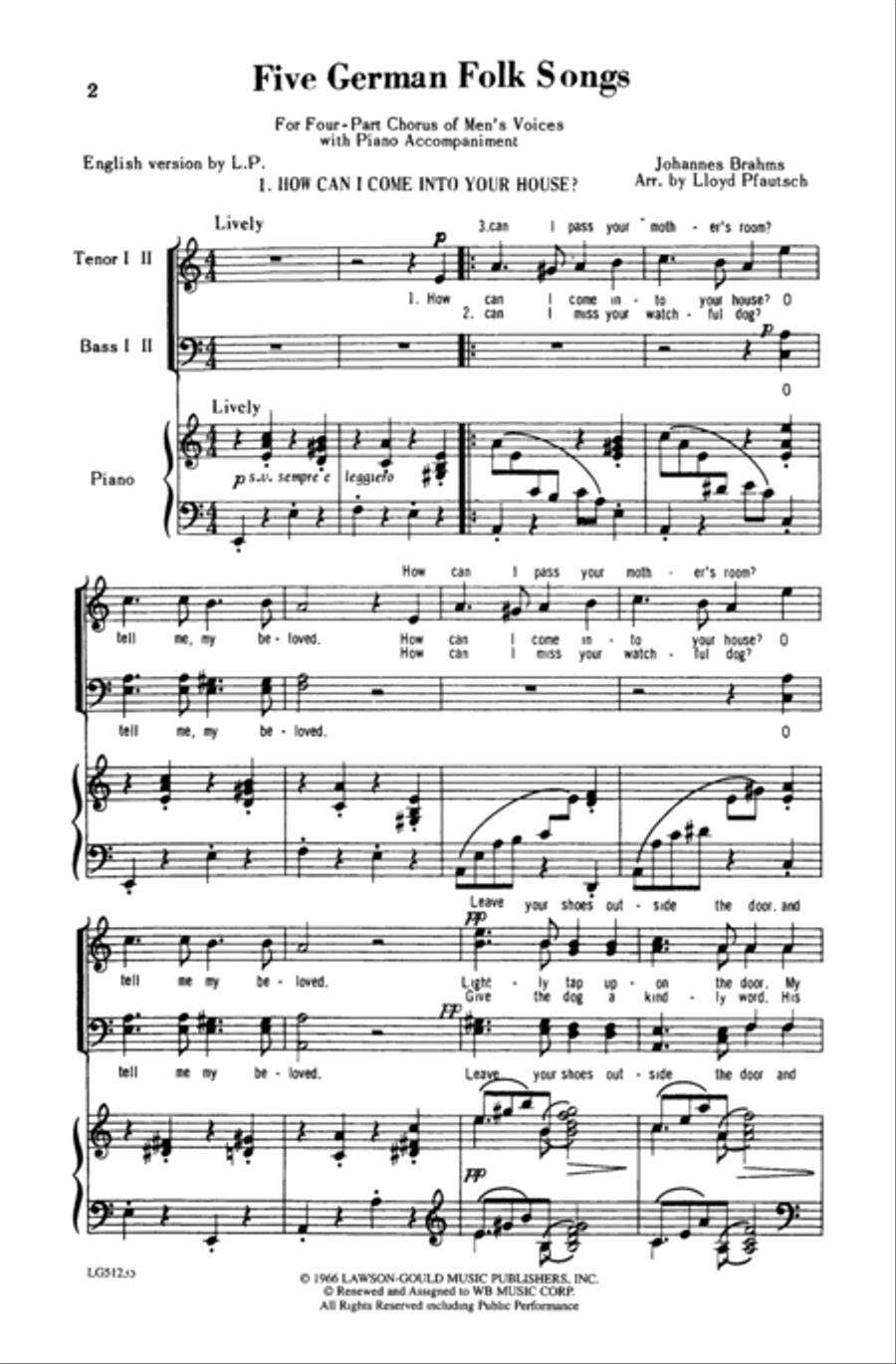 Five German Folk Songs Five German Folk Songs Men's Choir scores gallery preview page 17