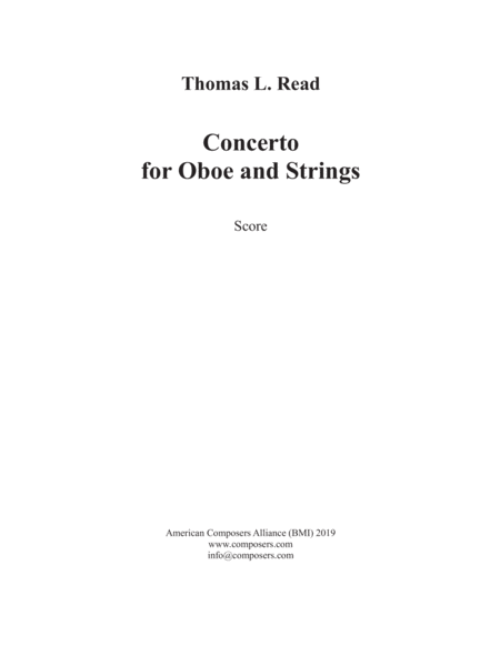 [Read] Concerto for Oboe and Strings
