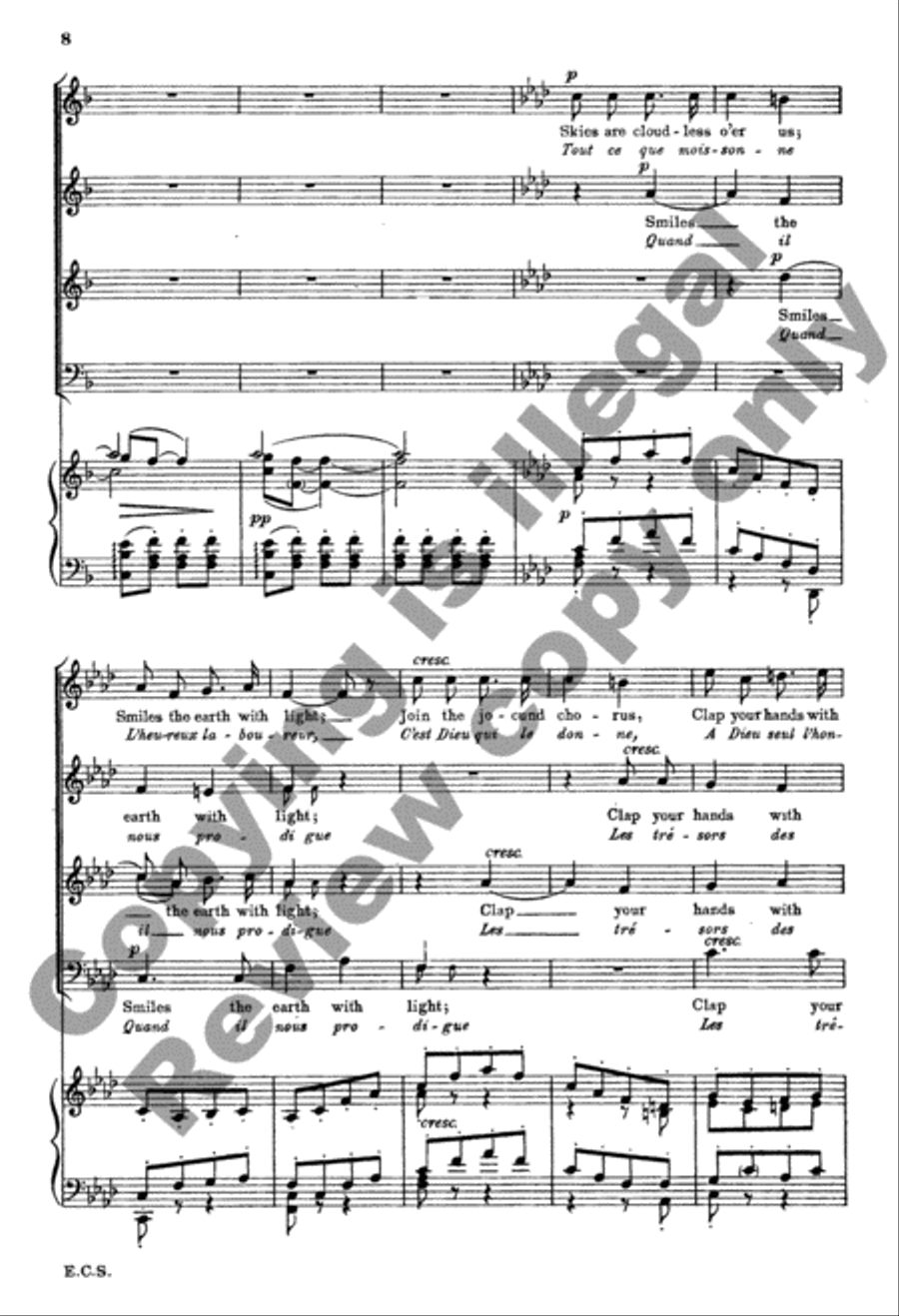 Ruth: Chorus of Harvesters (Tout ce que moissonne; All Fruits) 4-Part scores gallery preview page 8