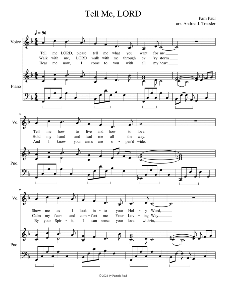 Tell Me, LORD Low Voice scores gallery preview page 1