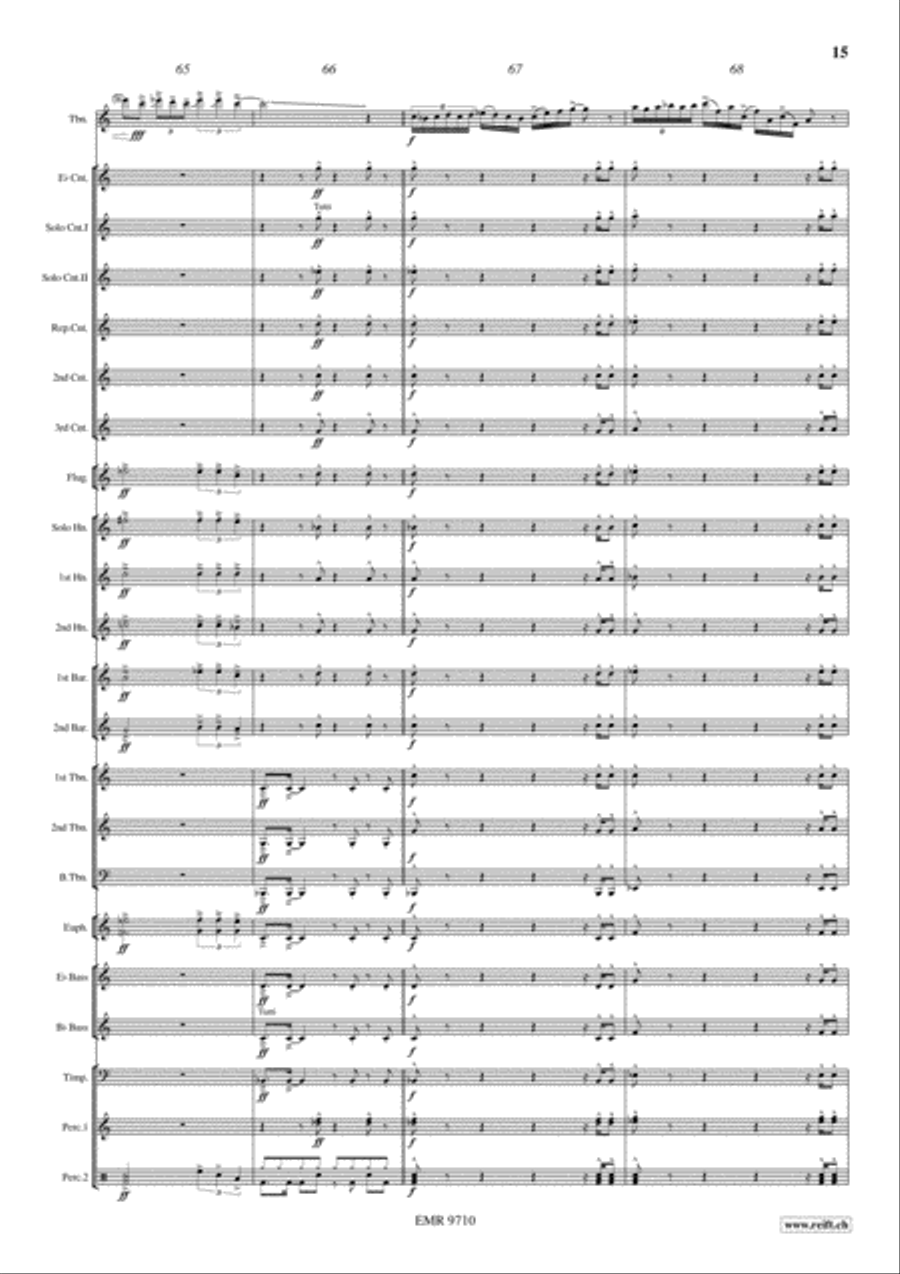 Concertino in Blue Brass Band scores gallery preview page 15