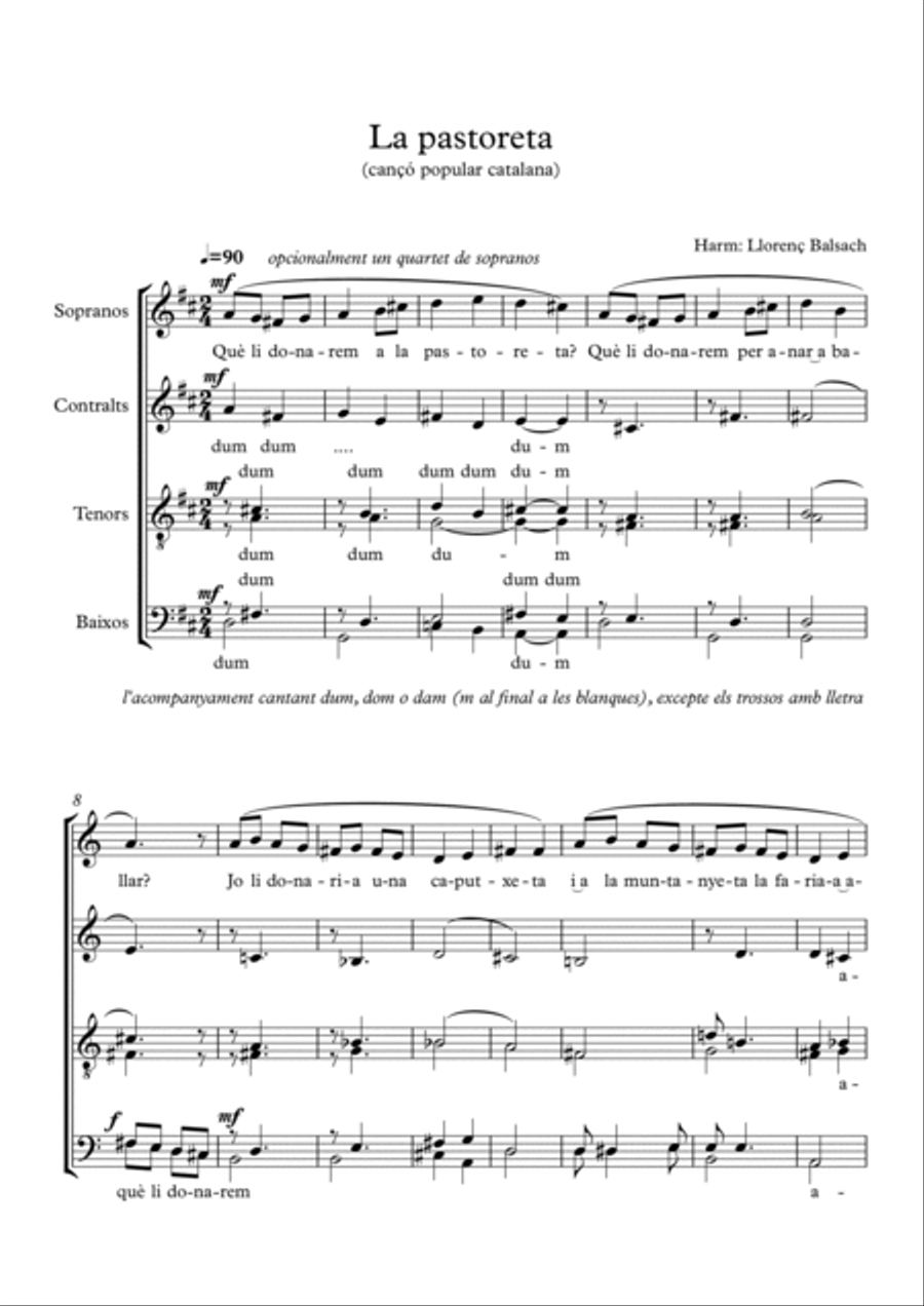 La pastoreta Choir scores gallery preview page 2