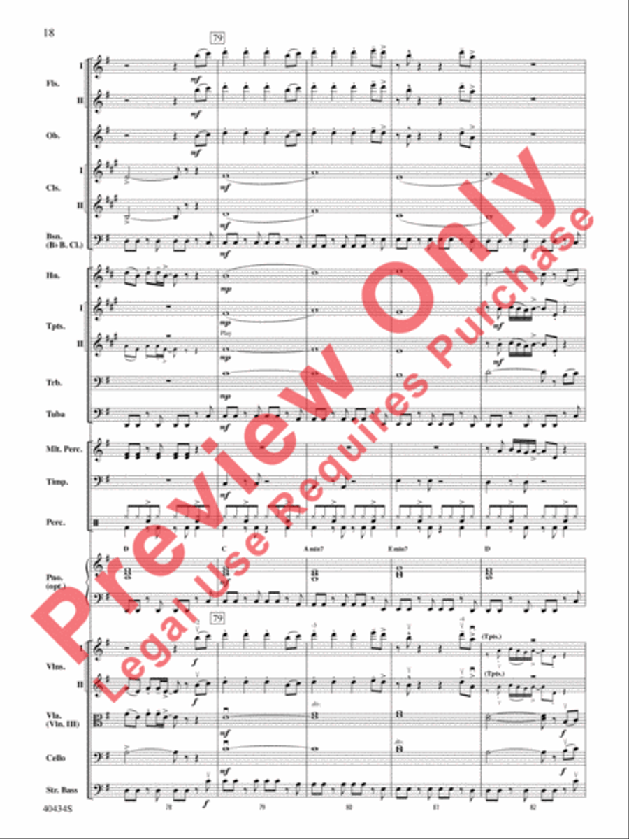 Last Friday Night (T.G.I.F.) / Edge of Glory Full Orchestra scores gallery preview page 19