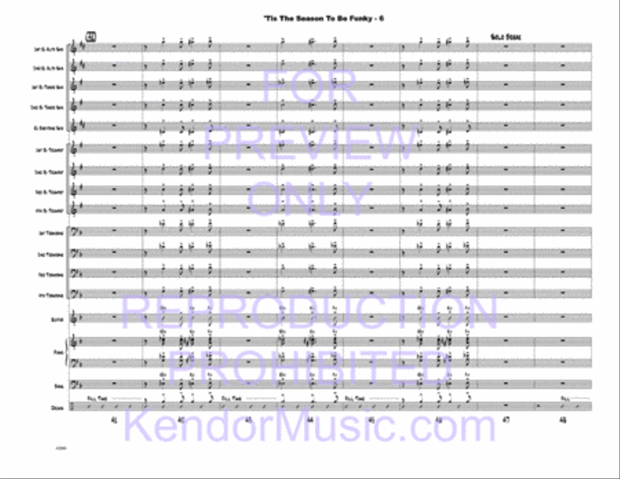 Tis The Season To Be Funky Jazz Ensemble scores gallery preview page 8