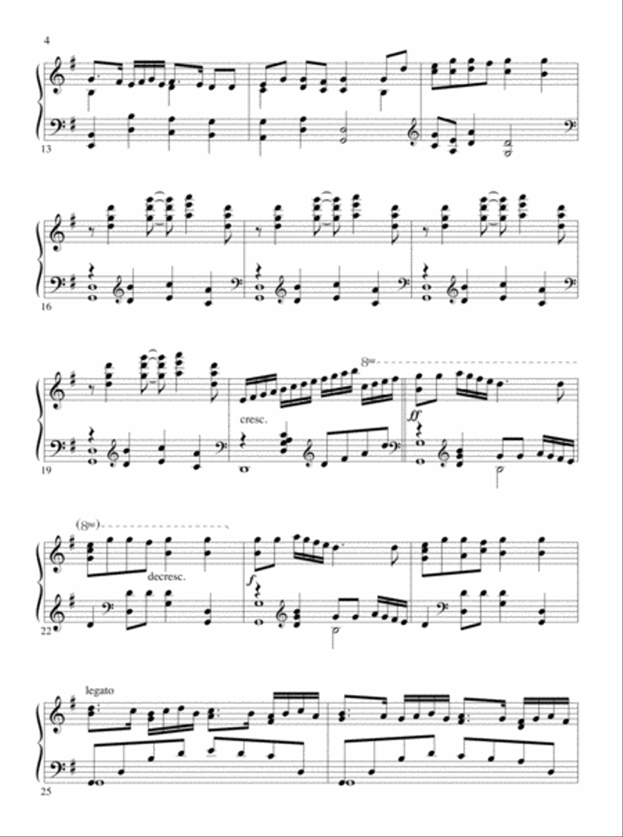 The Birthday of a King The Birthday of a King Piano Solo scores gallery preview page 3