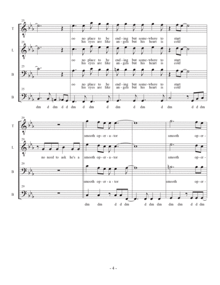 Smooth Operator by Sade Choir - Digital Sheet Music
