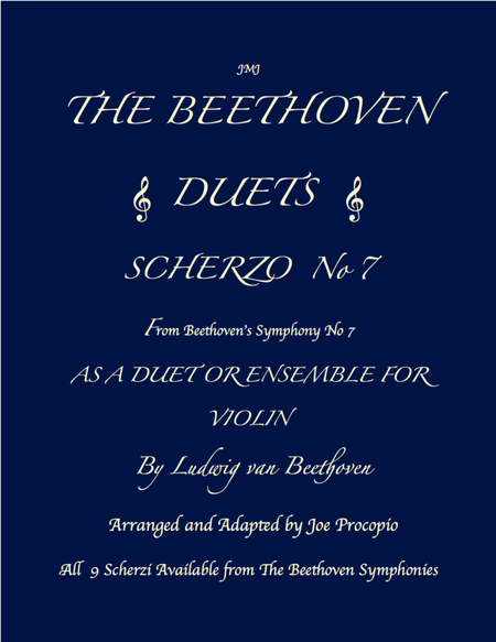 THE BEETHOVEN DUETS FOR VIOLIN SCHERZO NO 7 image number null