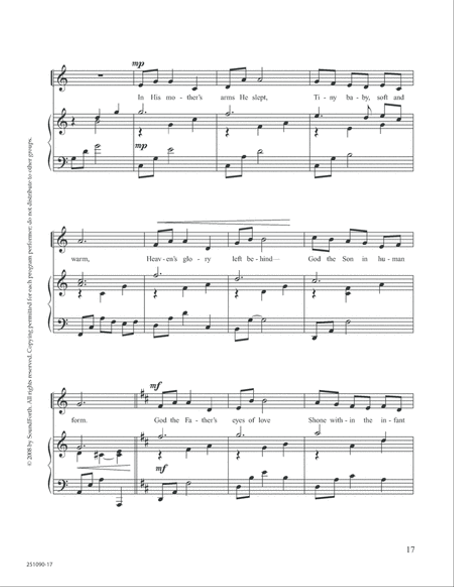 The Gift of Christmas Unison Choir scores gallery preview page 17