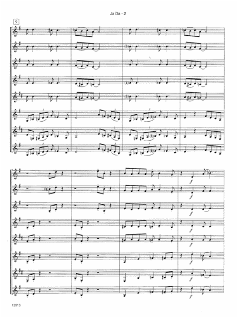 Ja Da Ja Da B-Flat Clarinet scores gallery preview page 3