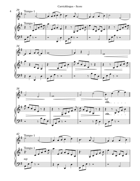 Carrickfergus Duet for Flute & Harp image number null