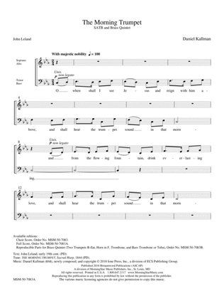 Book cover for The Morning Trumpet (Downloadable Full Score)
