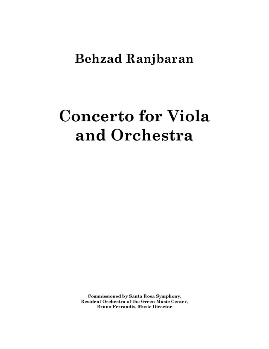 Concerto for Viola and Orchestra Orchestra scores gallery preview page 1