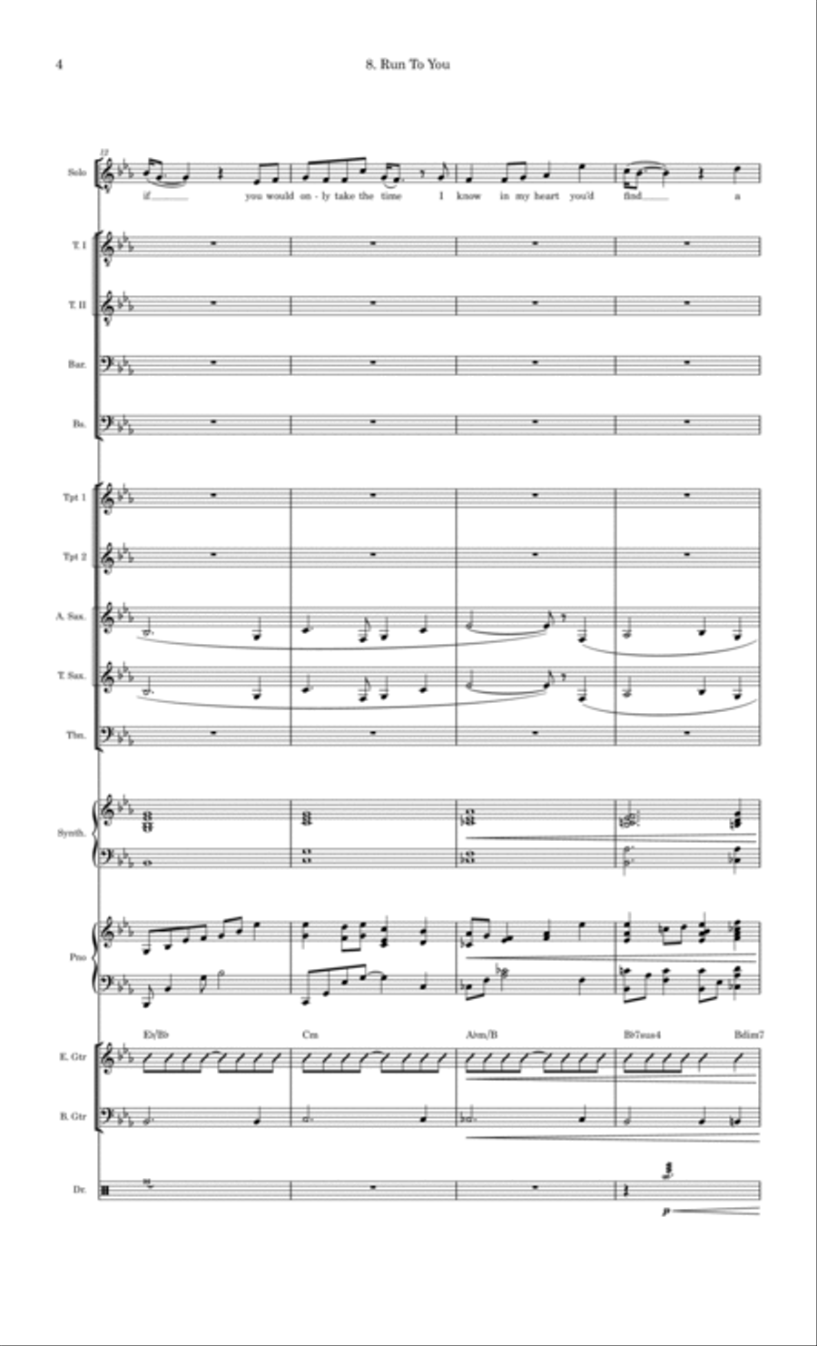Run To You Large Ensemble scores gallery preview page 4