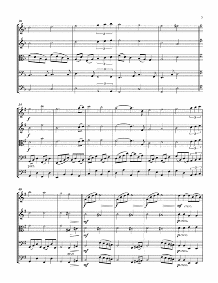 Can't Help Falling In Love String Quintet scores gallery preview page 3