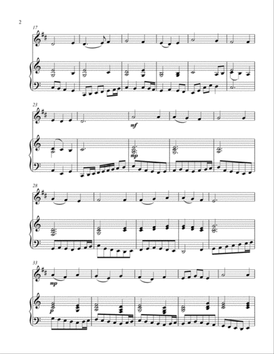 Come, Thou Long Expected Jesus (treble Bb instrument solo) Piano scores gallery preview page 3