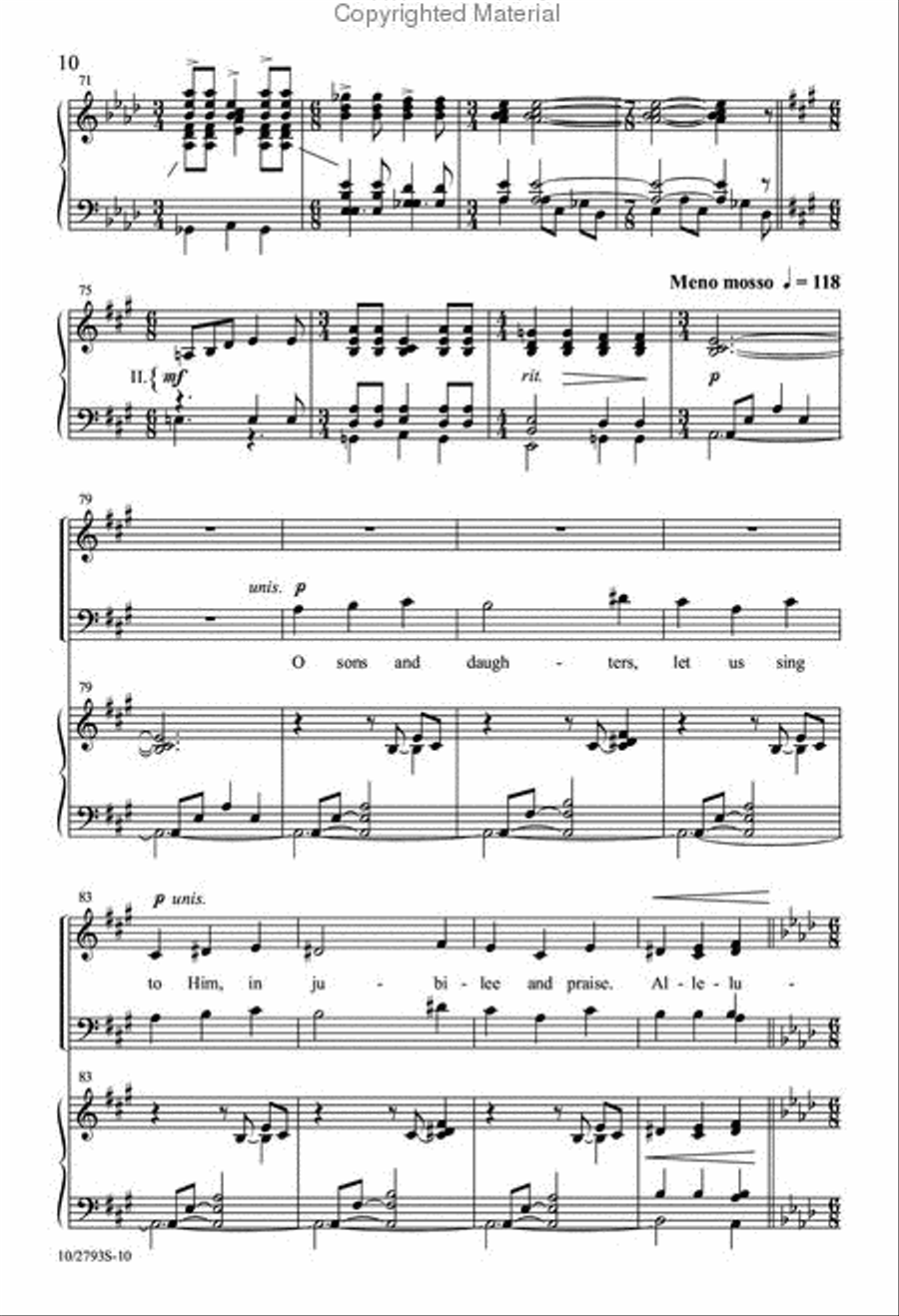 Now Let the Heavens Be Joyful 4-Part scores gallery preview page 10
