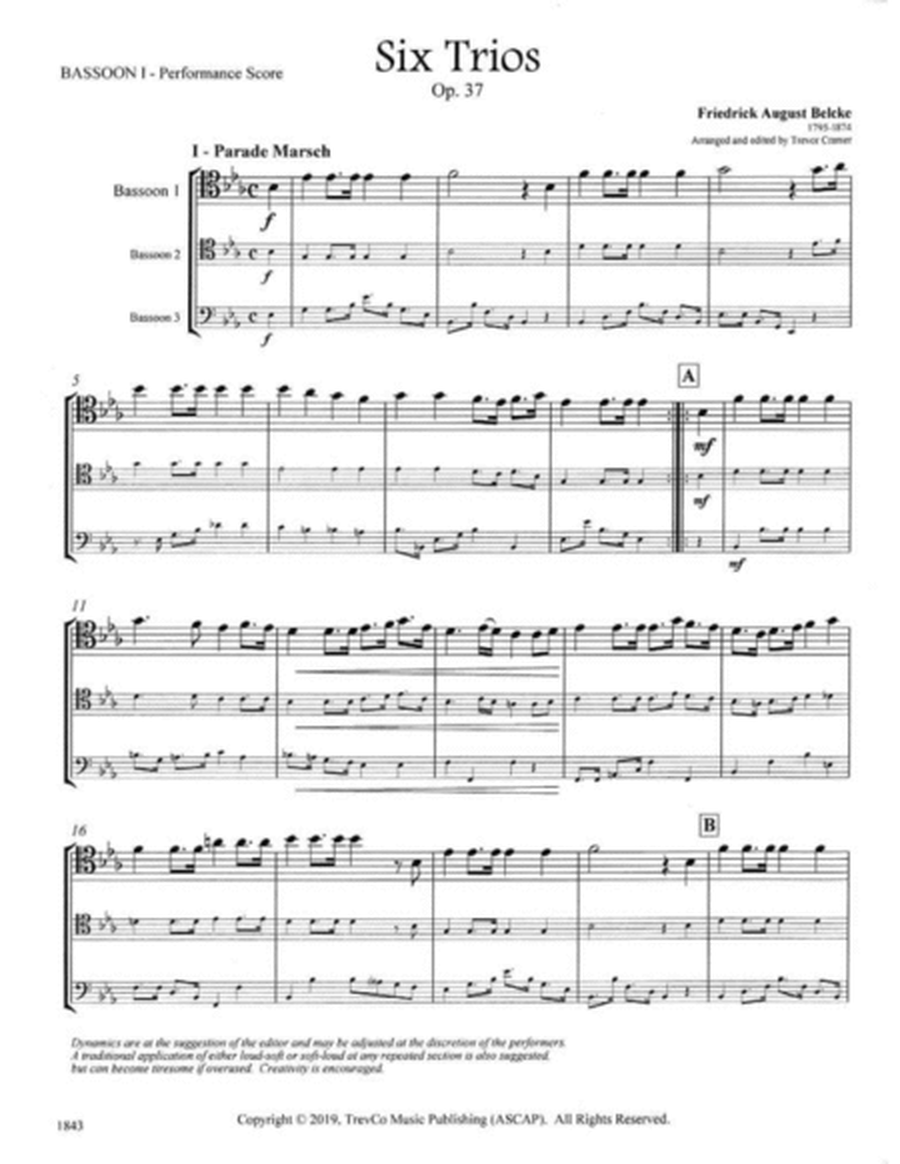 6 Trios, Op. 37