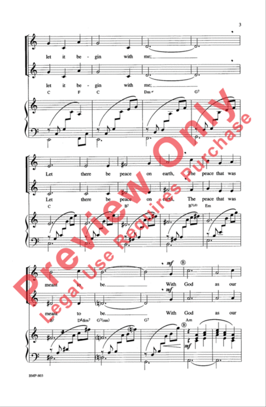 Let There Be Peace on Earth 2-Part scores gallery preview page 3