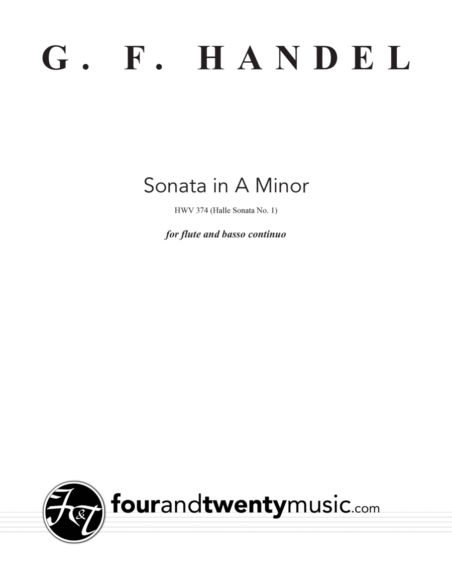 Sonata for flute and continuo in A minor, HWV 347 (Halle no. 1) image number null