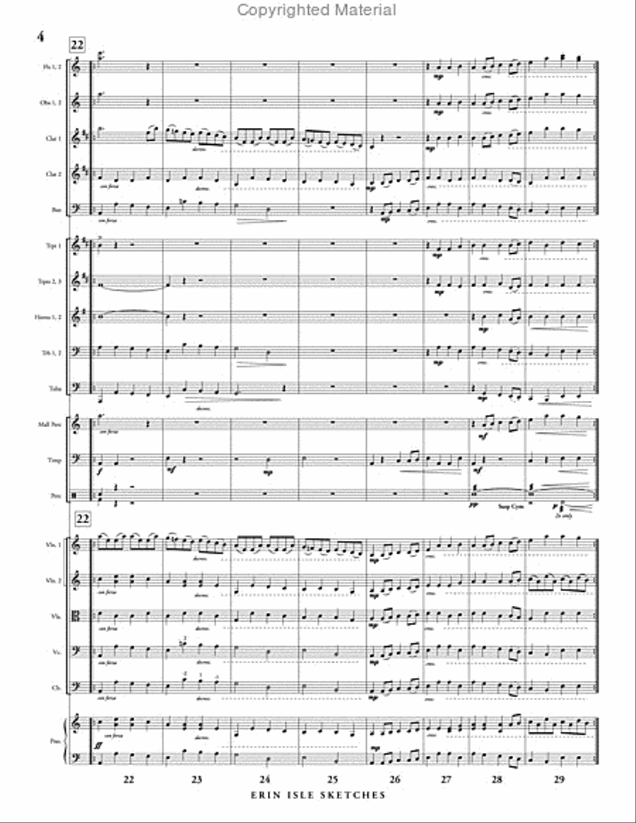 Erin Isle Sketches Full Orchestra scores gallery preview page 5