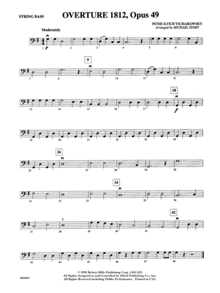 Overture 1812, Opus 49: String Bass