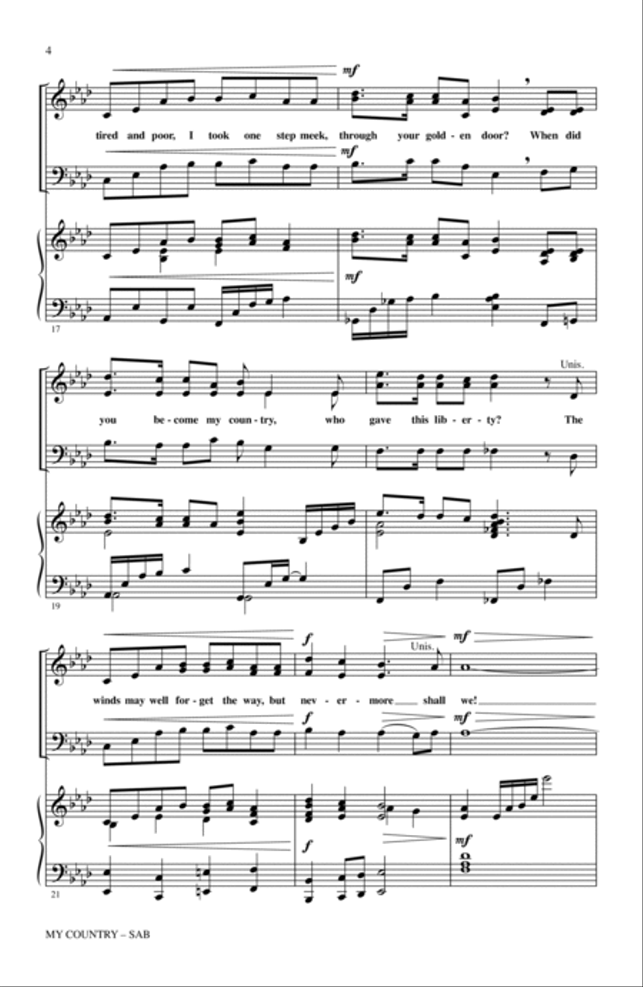 My Country 3-Part scores gallery preview page 3