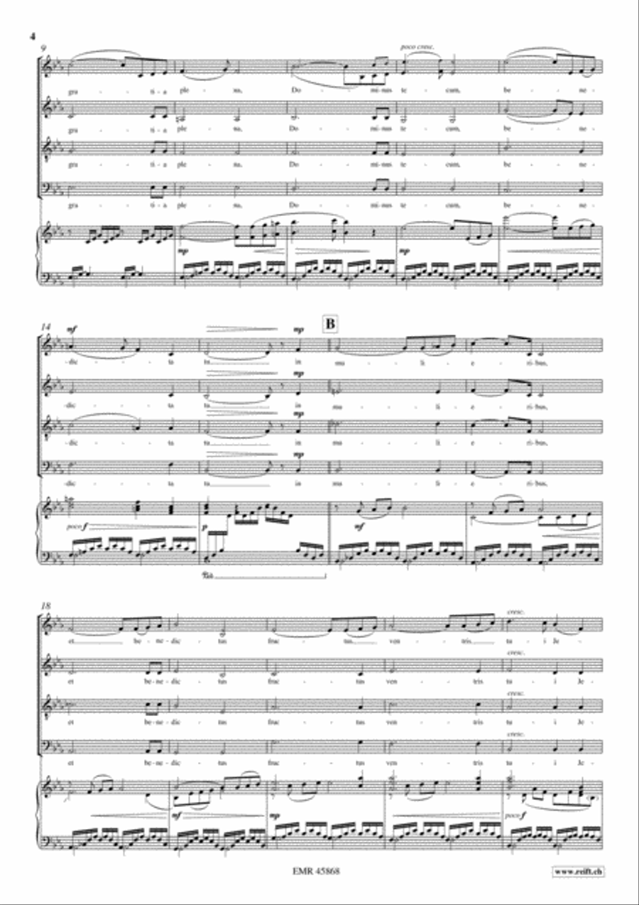 Ave Maria 4-Part scores gallery preview page 5