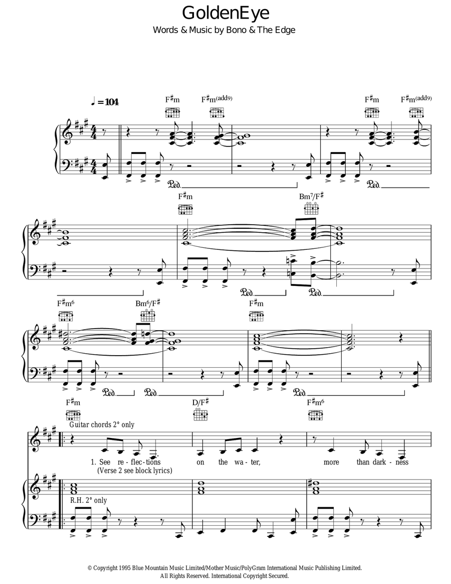 GoldenEye Acoustic Guitar scores gallery preview page 1