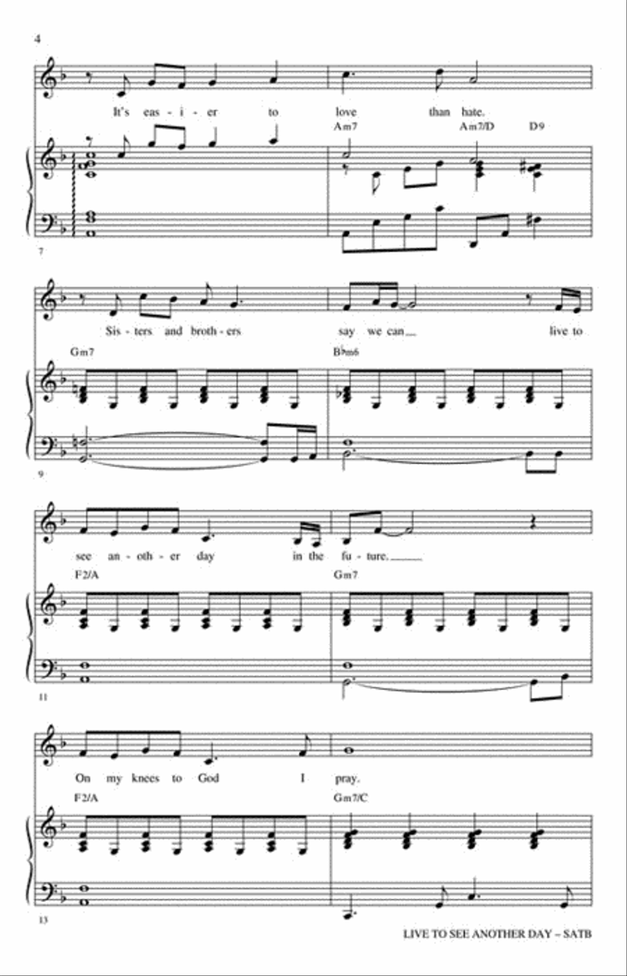 Live to See Another Day Choir scores gallery preview page 3