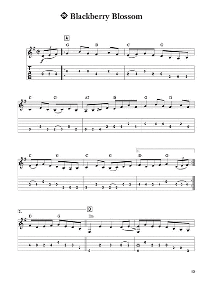 Russ Barenberg Teaches 20 Bluegrass Guitar Solos Acoustic Guitar scores gallery preview page 5