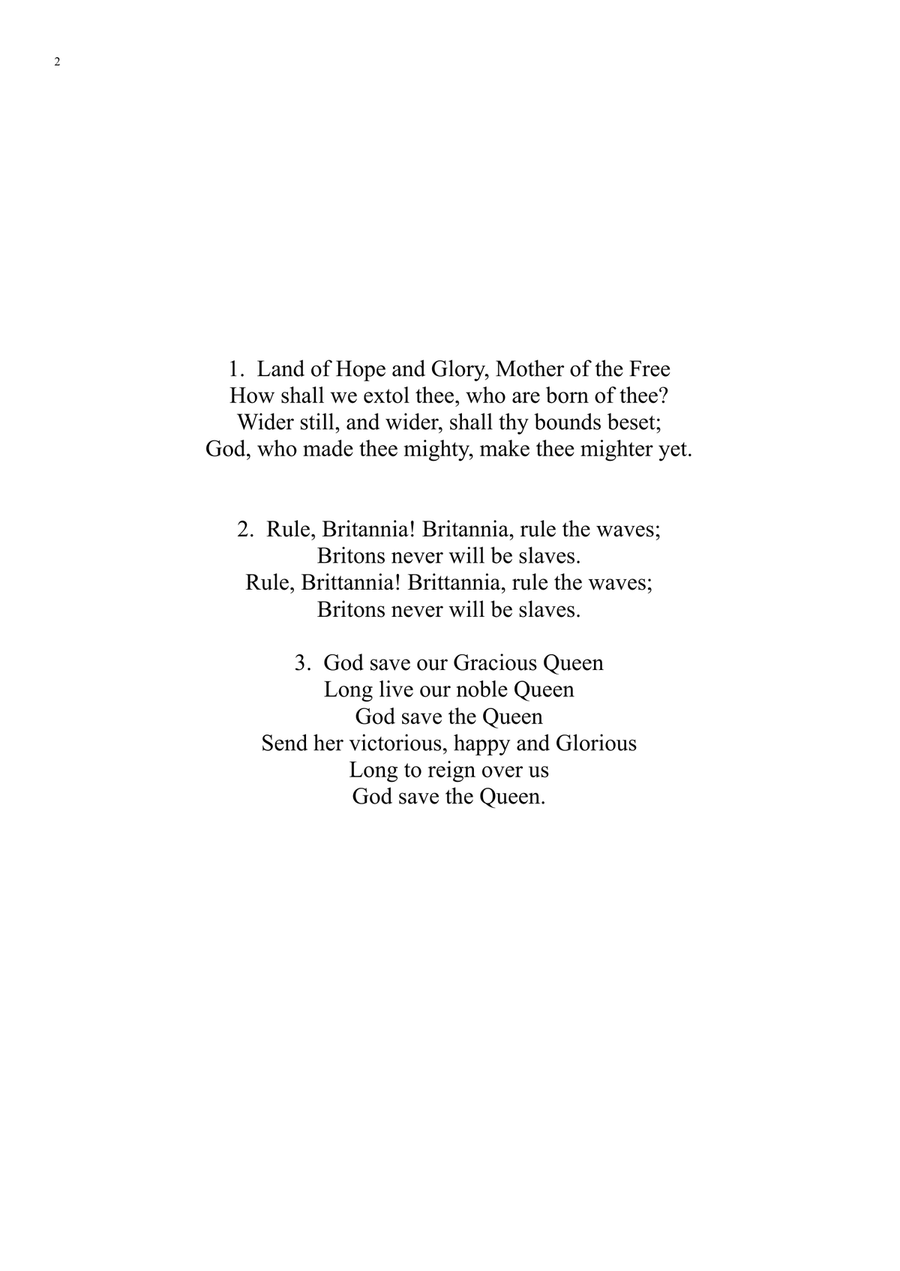 Three Great British Anthems String Orchestra scores gallery preview page 2