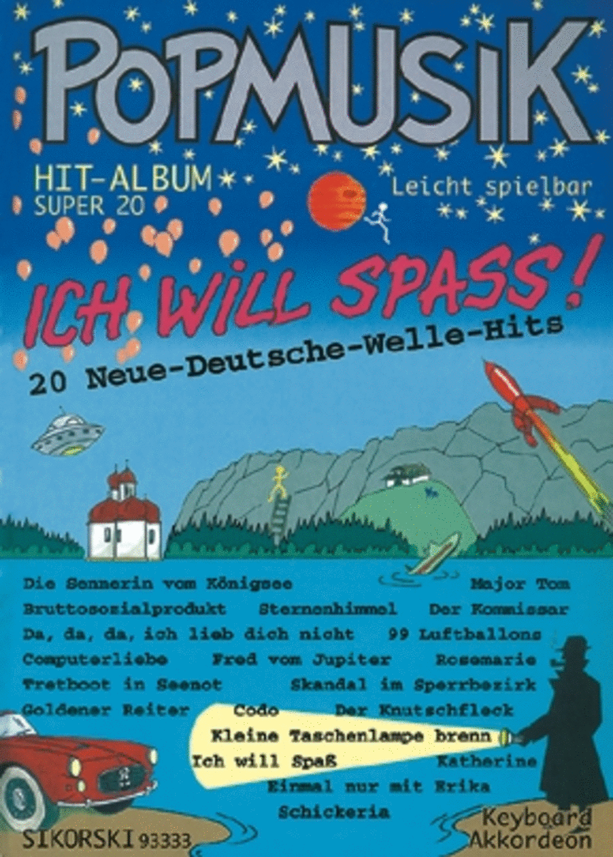 Popmusik Hit-album Super 20: Ich Will Spa! 20 Neue-deutsche-welle-hits -fur Keyboard O