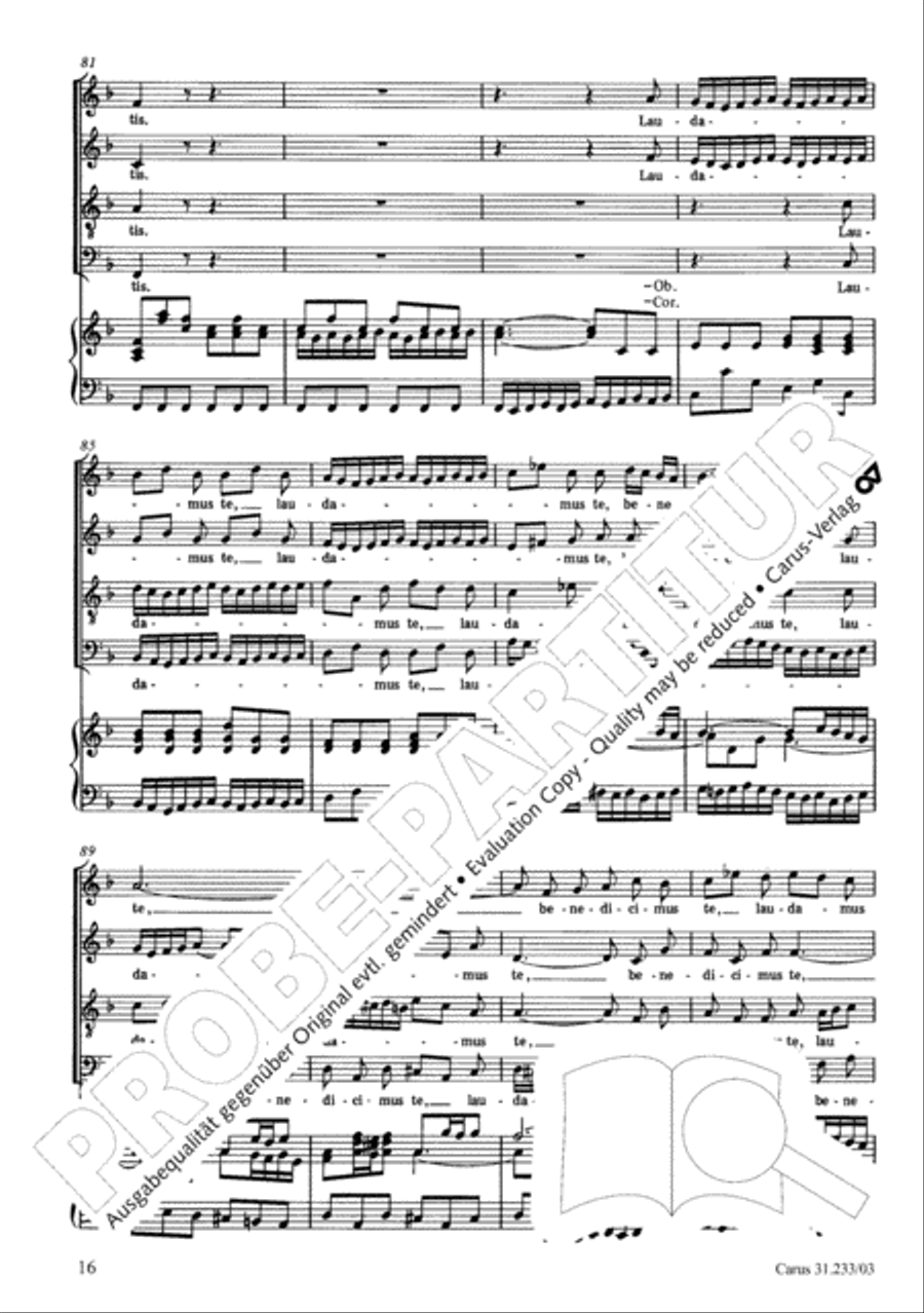 Mass in F major 4-Part scores gallery preview page 20
