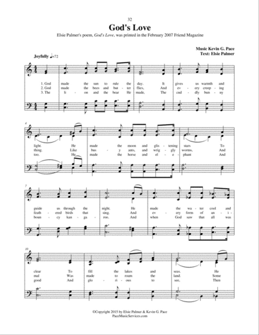 God's Love - an original hymn 4-Part scores gallery preview page 2