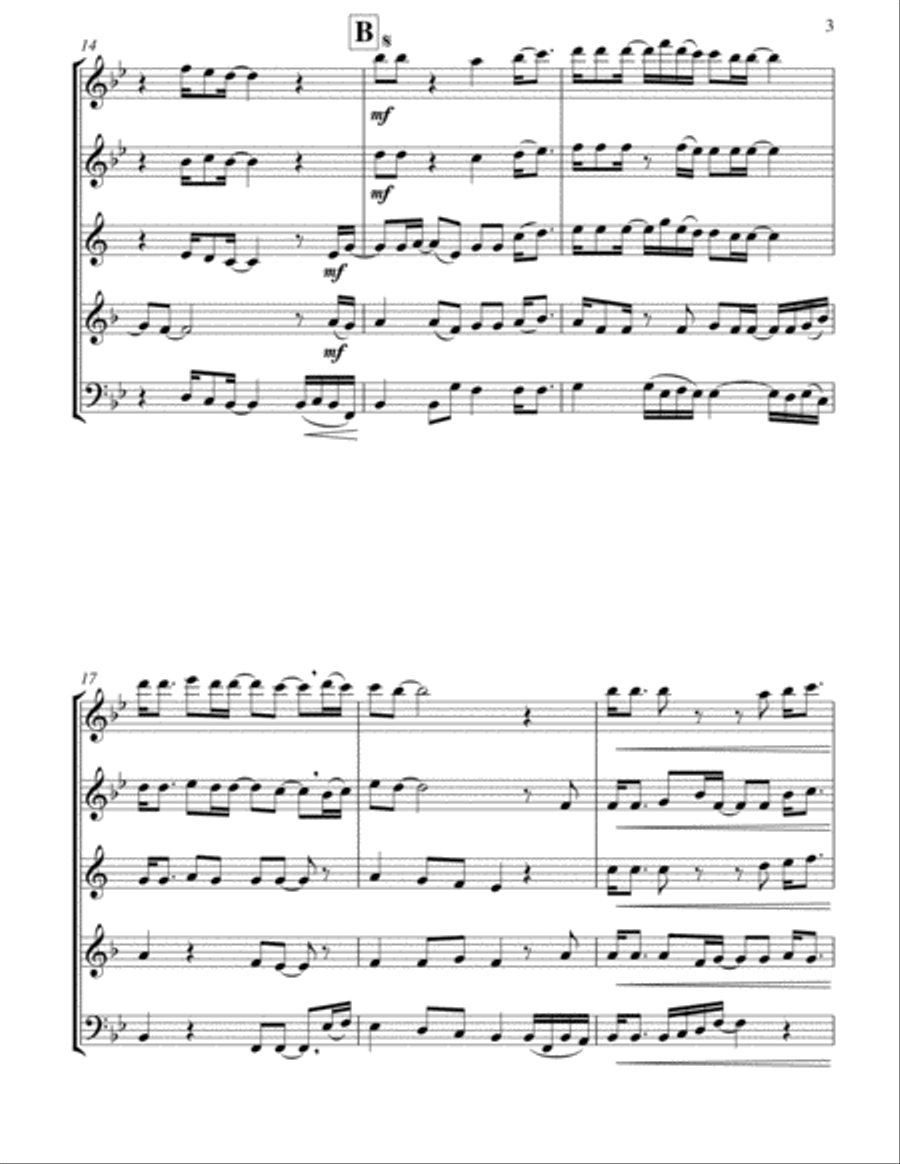 Let It Be Woodwind Quintet scores gallery preview page 4