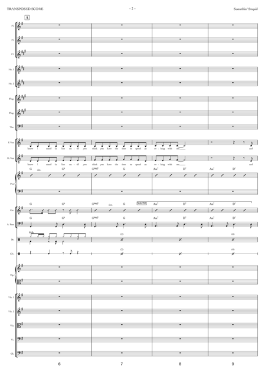 Somethin' Stupid Full Orchestra scores gallery preview page 2