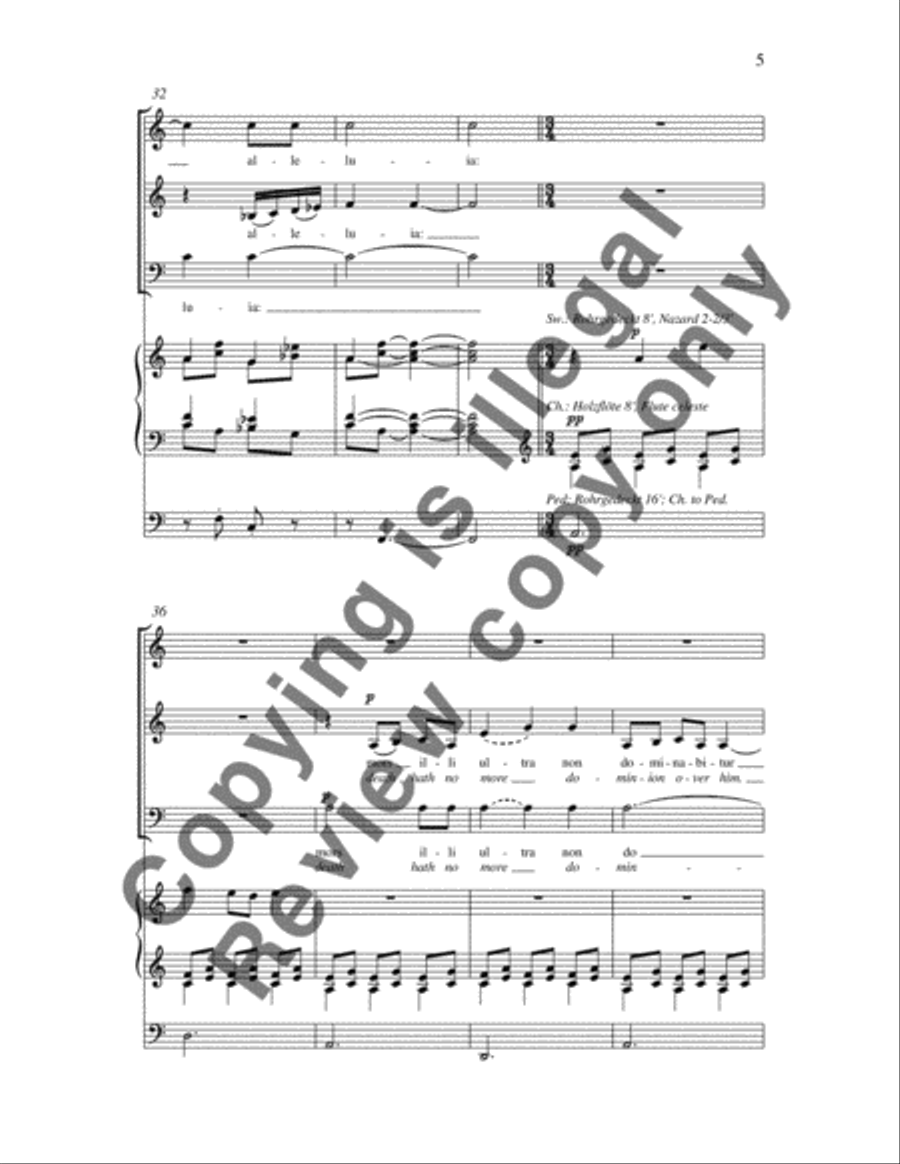 Christus resurgens (Christ being raised) 3-Part scores gallery preview page 5